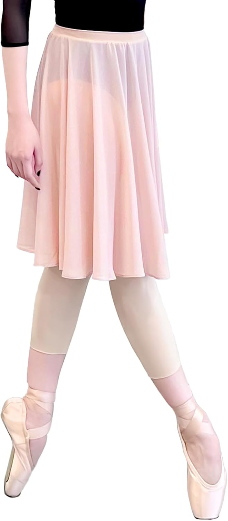 Ballet Skirt for Women Dance Rehearsal Skirt Big Hem Elastic Waistband image number 5