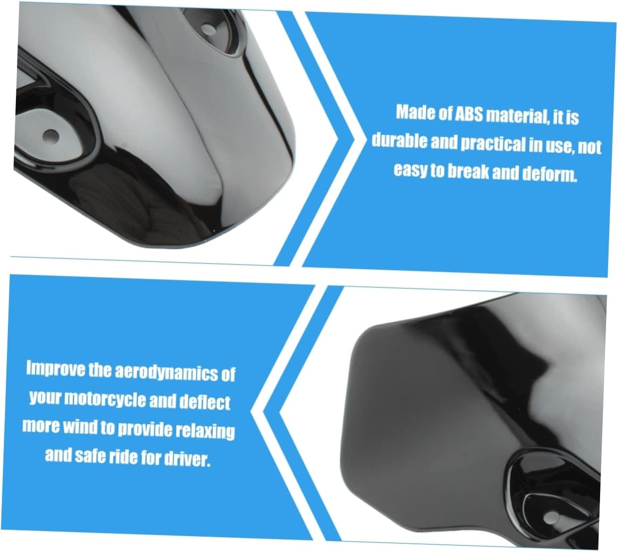 ERINGOGO -07 Windscreen with Air Flow Deflector Motorcycle Accessory Durable Abs Material