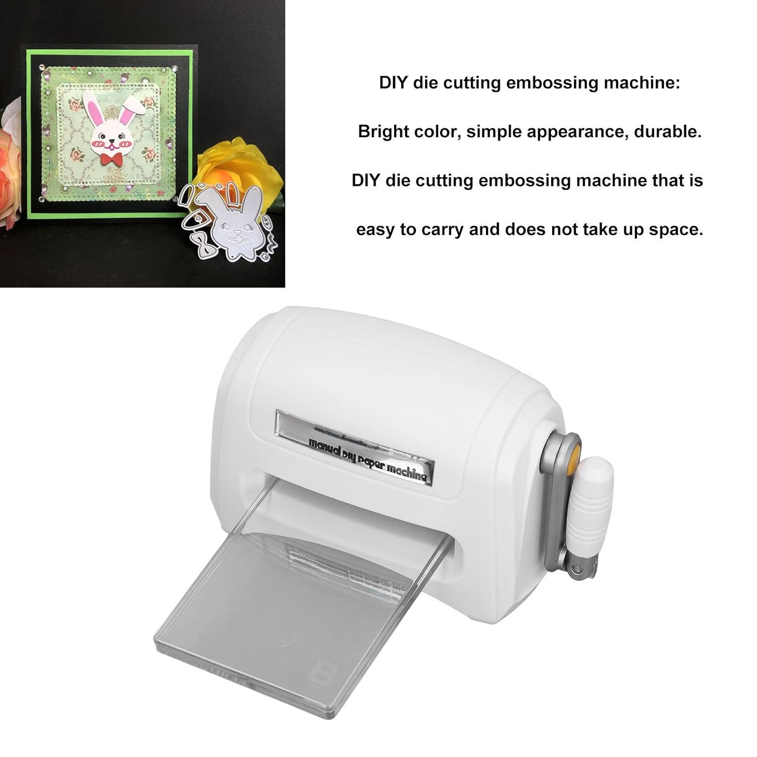 Die Cutting and Embossing Machine, Mini Manual Die Cut Machine Portable Card Making and Scrapbooking Supplies Tools with Backing Boards for Crafting and Scrapbooking