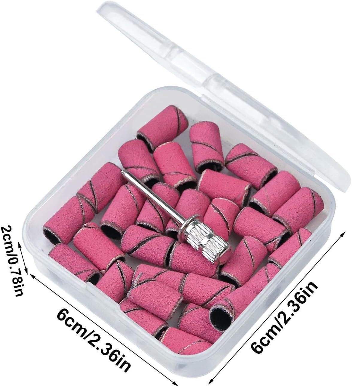 Sanding Bands for Nail Drill | Nail File Sanding Bands with Mandrel Bit - Fine Grit Nail File Sanding Bands for Acrylic Nails Gel Manicures and Pedicure Jmedic image number 5