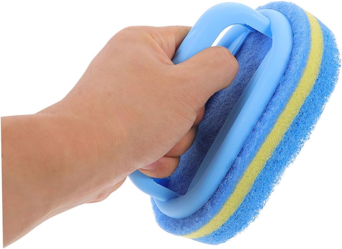 LAPYAPPE 3Pcs Handheld Cleaning Sponge Brushes with Comfortable Handles Multi-Use Kitchen and Bathroom Scrubbers for Tile Ceramic Bathtub and Countertops Cleaning image number 1