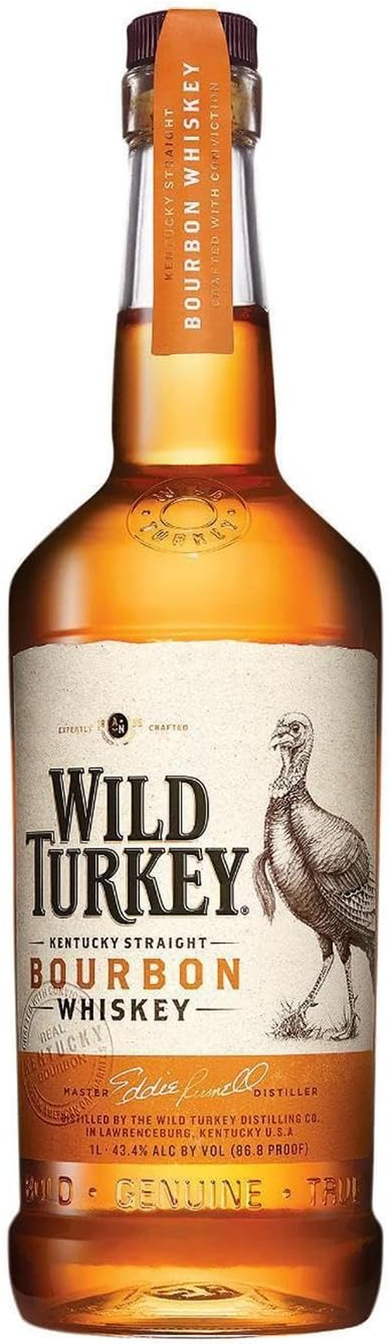 WILD TURKEY 86.8 PROOF 43.4% BOURBON WHISKEY ORIGINAL