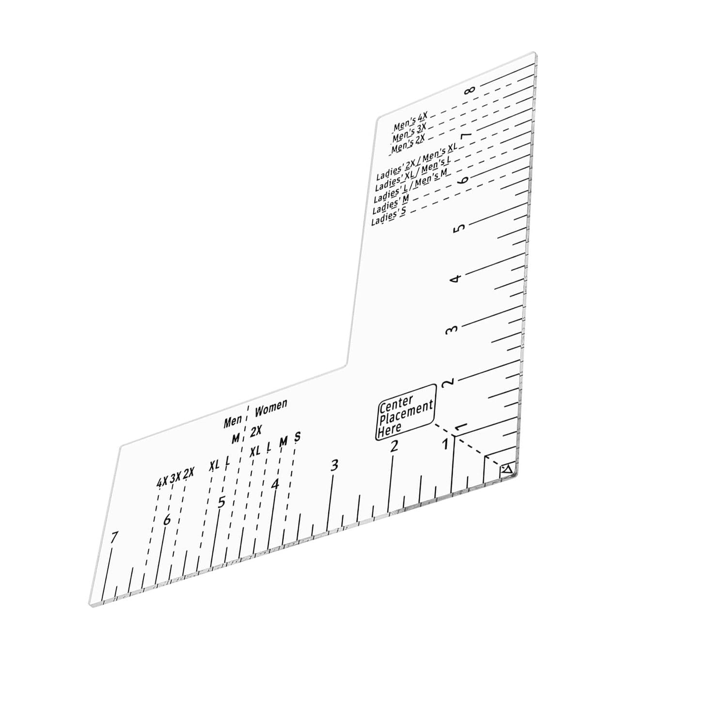 Coehaopike Tshirt Ruler Guide for Vinyl Alignment - Left Chest, Tee Measurement Template, Tshirt Ruler Alignment Tool Placement for Heat Press for Adult Men and Women Front and Back Measurement image number 6