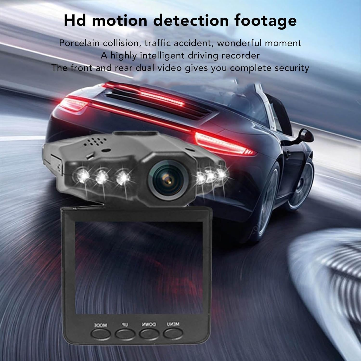 4K Dualcam with Wifi and GPS, 64GB Car Dashboard Camera Recorder for Parking Mode, G Sensor,Recording. Night, 2.5In IPS Color Display Screen, Motion Detection image number 2