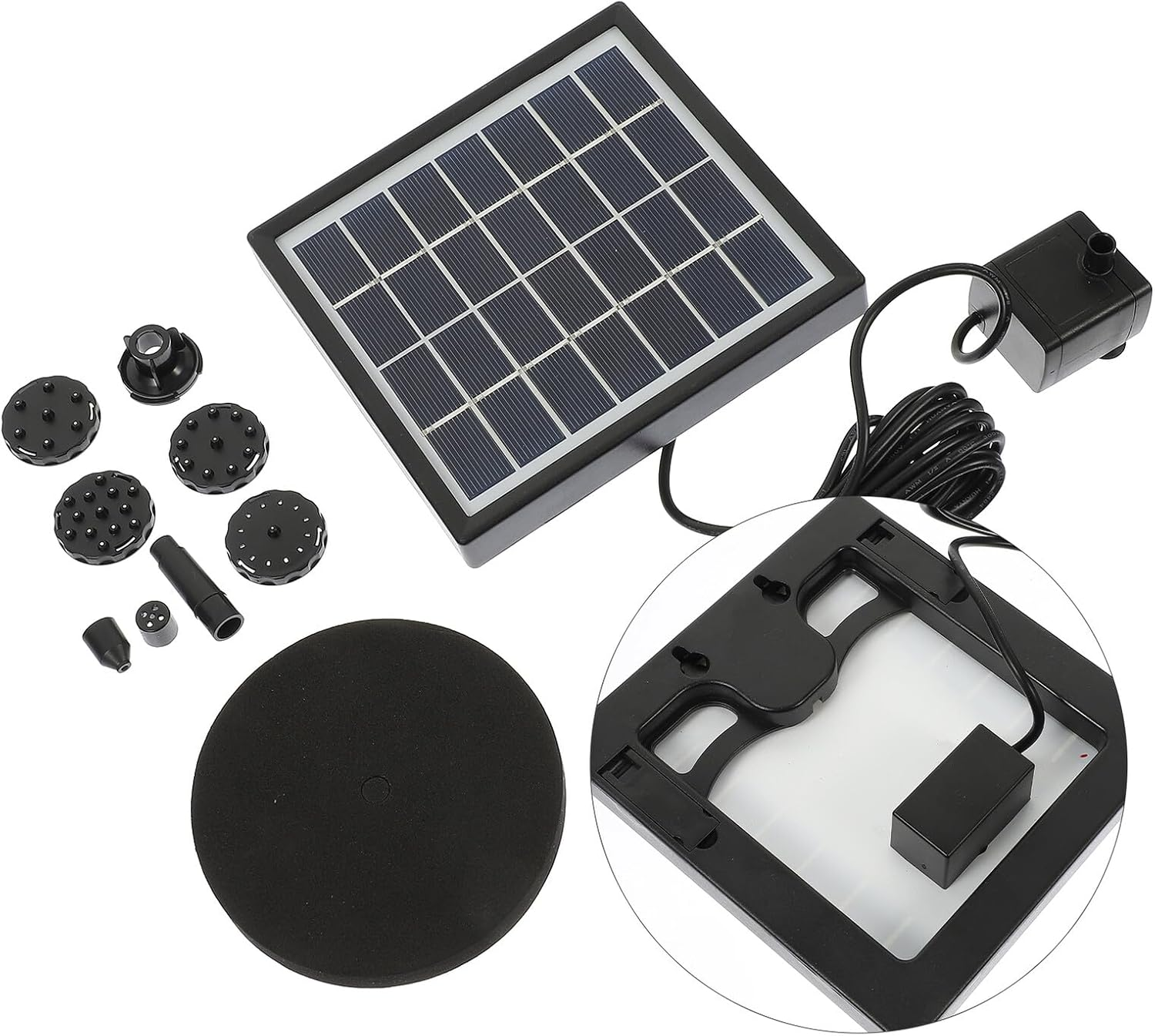 YARNOW Solar Pump Small Solar Fountain Garden Decoration Outdoor Water Feature No Battery Needed for Pools and Rockeries image number 1