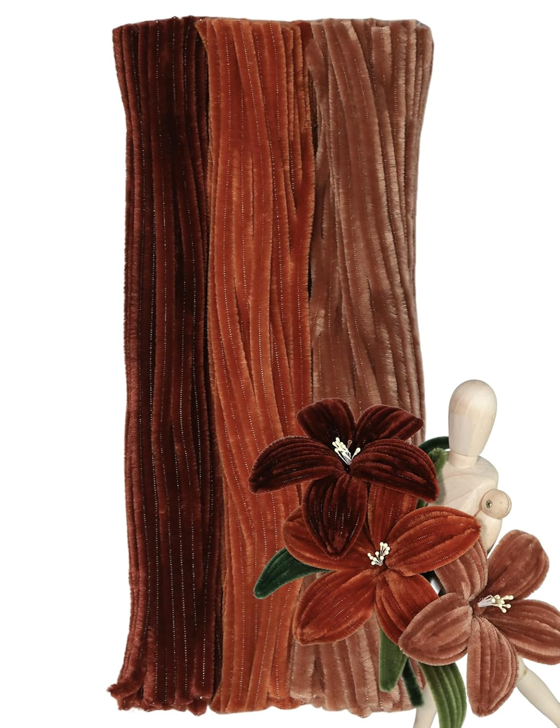 300Pcs Pipe Cleaners Bulk - Fluffy Craft Pipe Cleaners for Arts & Crafts, Ideal for Making Flowers, Animals & Decorations (12 X 0.27 Inches)