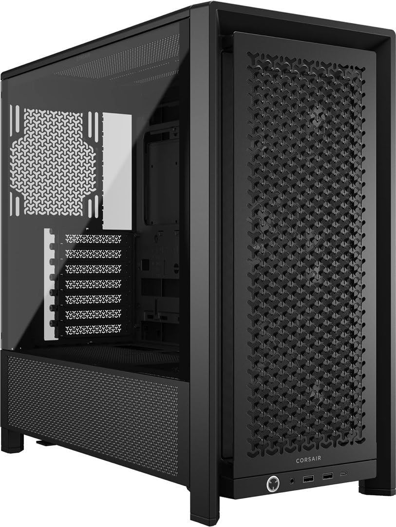 CORSAIR Frame 4000D RS ARGB Modular Mid-Tower ATX PC Case &ndash; High Airflow, 3X Pre-Installed RS ARGB Fans, Infinirail&trade; Fan Mounting System, ASUS BTF, MSI Project Zero, Gigabyte Project Stealth &ndash; Black