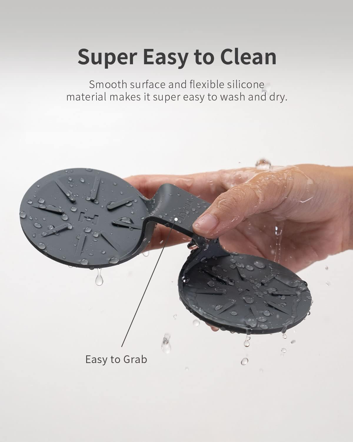 Jowua Center Console Cup Holder for Tesla Model 3/Model Y, Silicone, Washable (Grey, Center Console Cup Holder + Rear Seat Coaster) image number 6