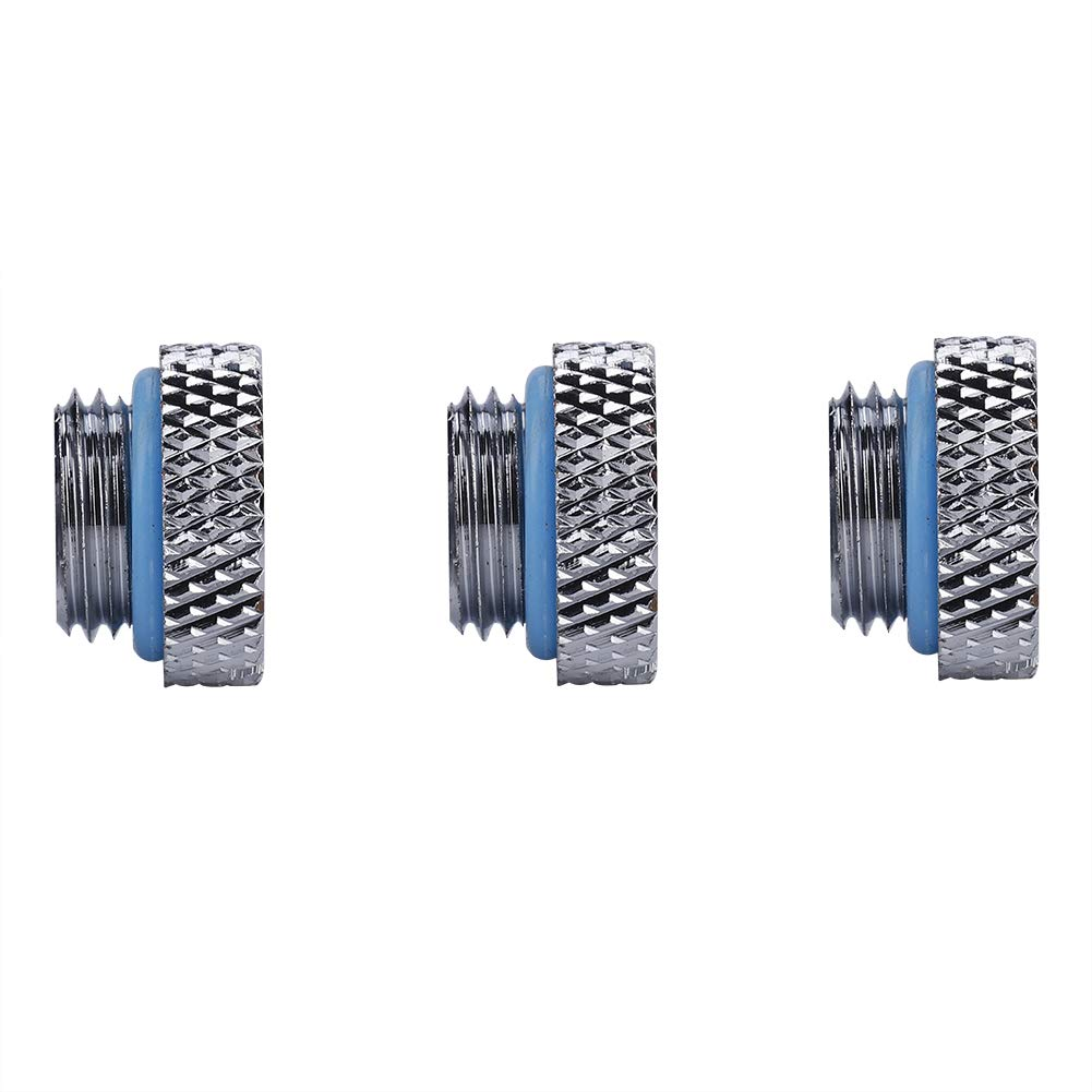 Water Cooling Fitting, Water Cooling Plug 3PCS G1/4 2 Word Computer Thread Water Cooling Straight Stop Plug Fittings Tank Stopper image number 1