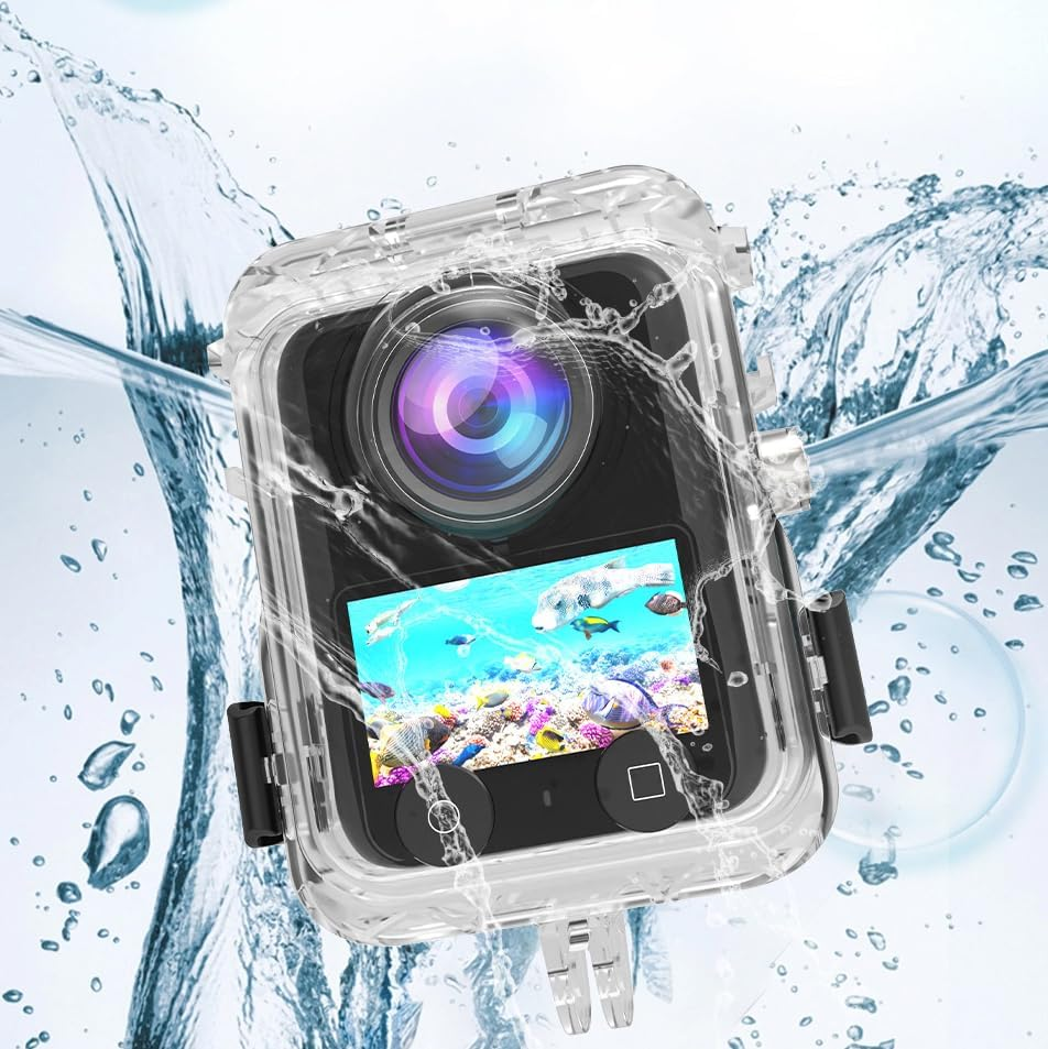 Diving Case for DJI OSMO 360 Panoramic Action Camera, 40M Waterproof Protective Shell with Anti-Fog Inserts & Storage Bag