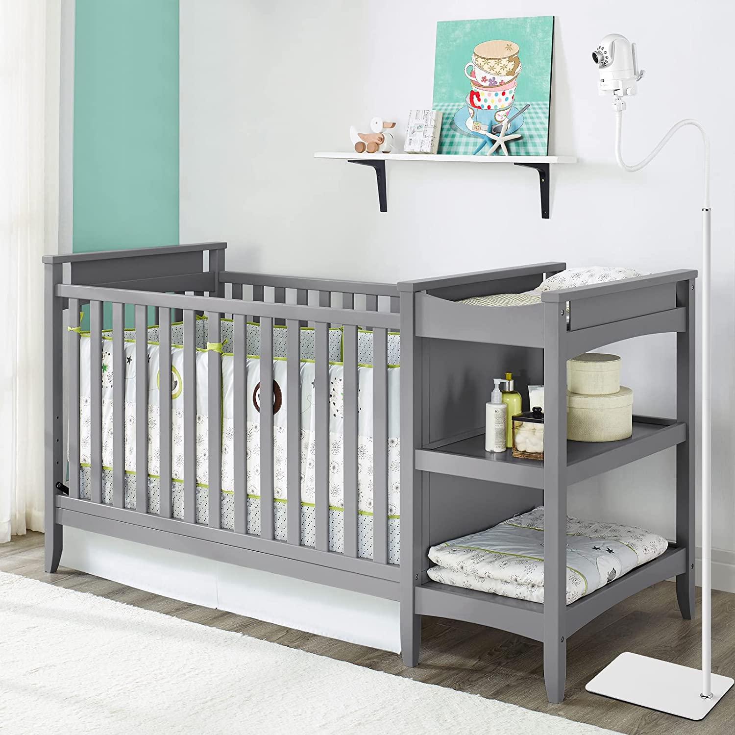 Itodos Baby Monitor Floor Stand Holder for Infant Optics DXR-8 Pro, Motorola,Arlo,Vava,Owlet,Vetch Baby Monitor,Keep Baby Away from Touching,More Safety (IT0160-AB) image number 3