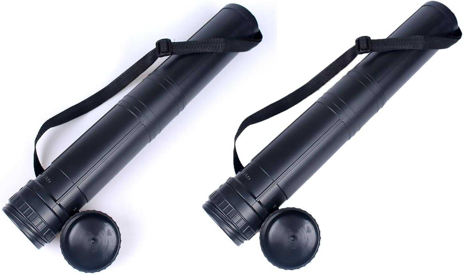 Poster Tube,Expandable Document and Poster Storage Transit Tube, Telescoping Blueprint Carrying Transport Tubes with Strap 2 Pcs (Black, L44-75.5Cm) image number 3