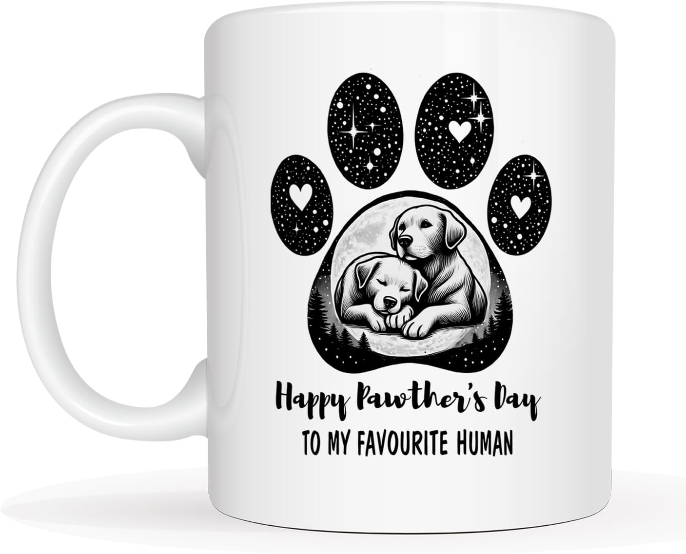 Funny Pawther&rsquo;S Day Coffee Mug Gifts 11 Oz - 'Happy Pawther'S Day' & 'To My Favourite Human' Design, Ideal for Dog Dads, Pet Lovers & First-Time Pet Owners image number 2