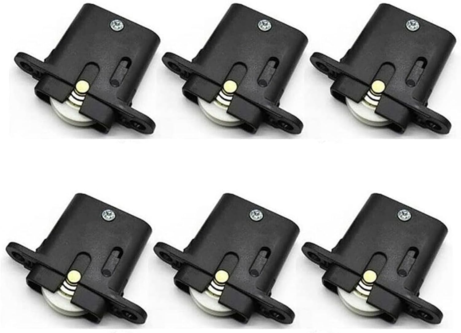 6PCS Furniture Pulley Sliding Security Screen Sliding Door Rollers Wheels Replacement Cabinet Pulley Accessories Hardware Supplies(Black) image number 3