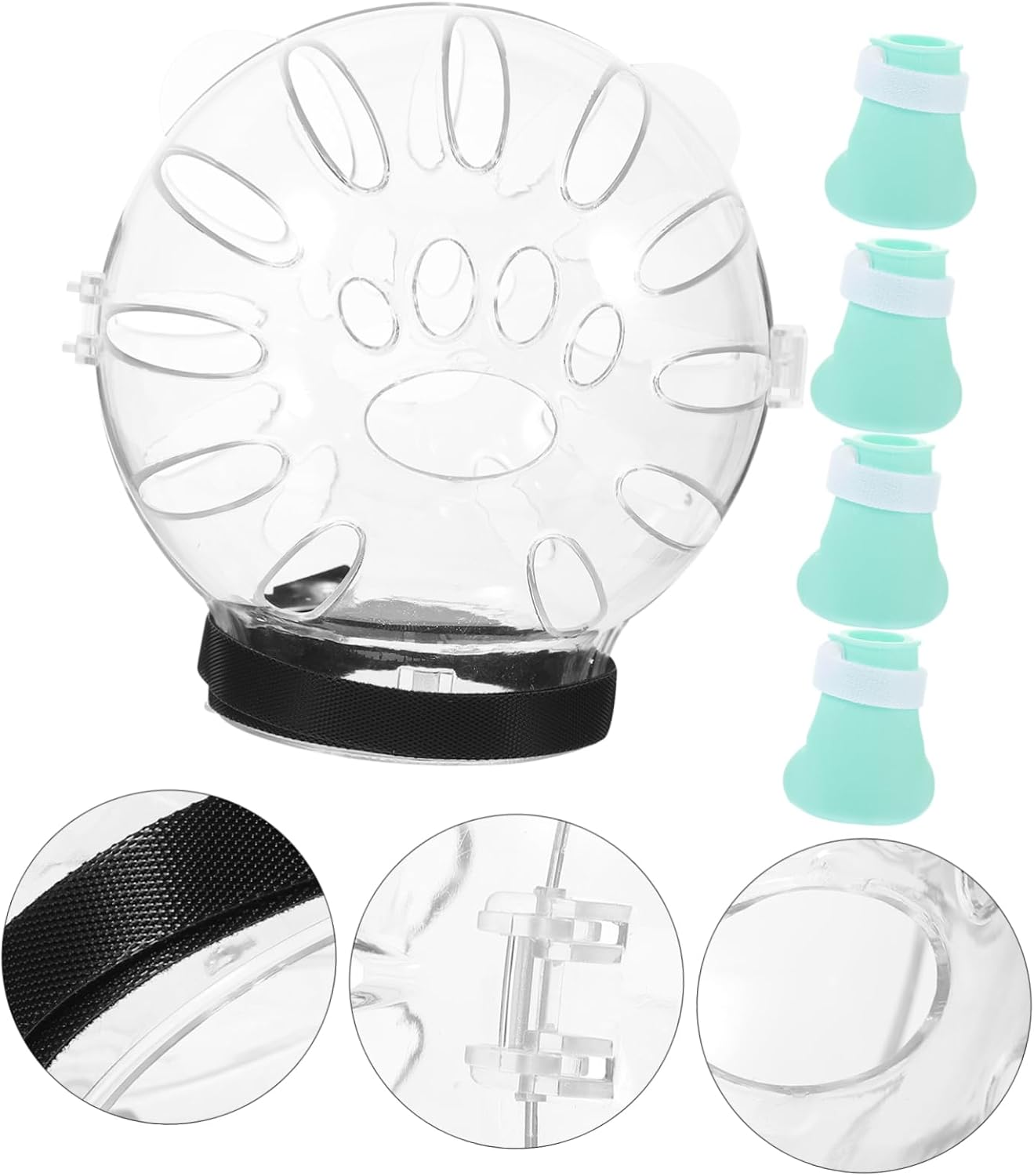 Mipcase 1 Set Cat Muzzles for Biting Bath Accessories for Cats Transparent Cat Face Protection Mouth Guard for Cats Muzzle for Pets Cat Helmet round Cat Accessories Silica Gel image number 2