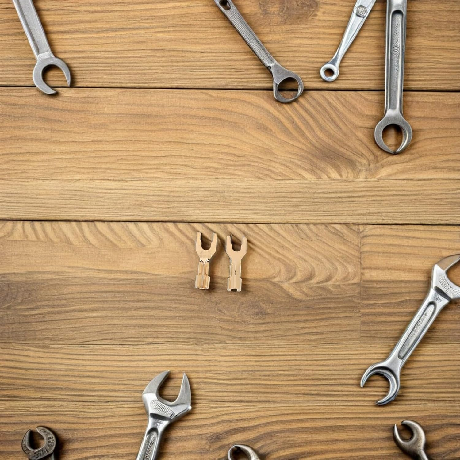 OKUMEYR 2Pcs Y Spade Plugs Speaker Wire Connectors for Hifi Audio Amplifiers Home Theater Recording Studios Multi-Device Compatible Banana Speaker Cable Terminals