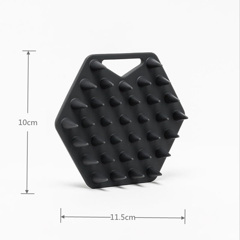 Beard Scrubber - Silicone Facial Hair Exfoliator & Brush - Deep Cleans, Unclogs Pores, Promotes Hair Growth, & Removes Beardruff - Soft-Touch Shower & Bathroom Accessory (Black, One Size) image number 3