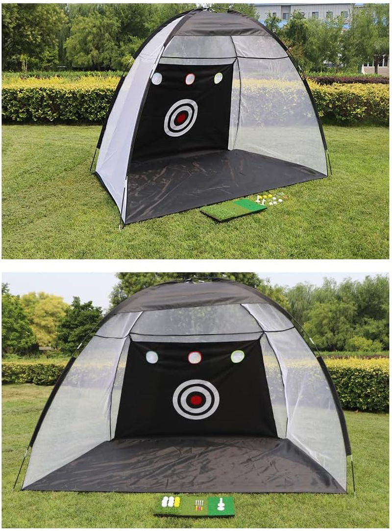 Golf Net with Practice Mat,Golf Hitting Aid Nets 3Mx2M for Backyard Driving Chipping Training Swing with Target Mat Balls for Outdoor Indoor，Gifts for Men Dad Him and Golfer image number 2