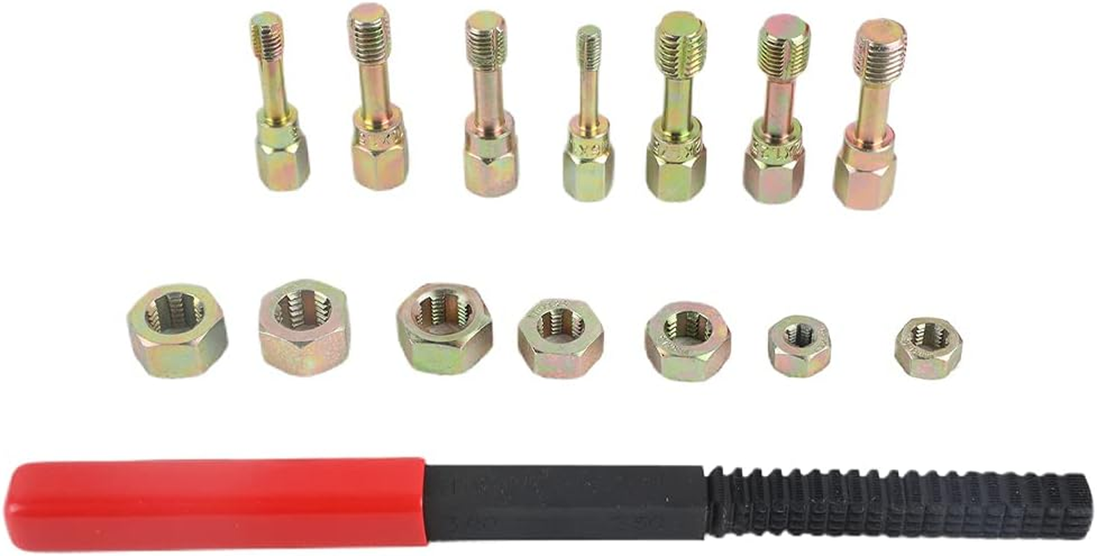 CMTOOL Metric Thread Chaser Set 15Pcs Thread Cleaning Tool Restorer Kit Thread File Tap and Die Set Metric and Standard M6X1.0 M8X1.25 M10X1.25 M10X1.50 M12X1.25 M12X1.50 M12X1.75 Thread Repair Tool image number 6