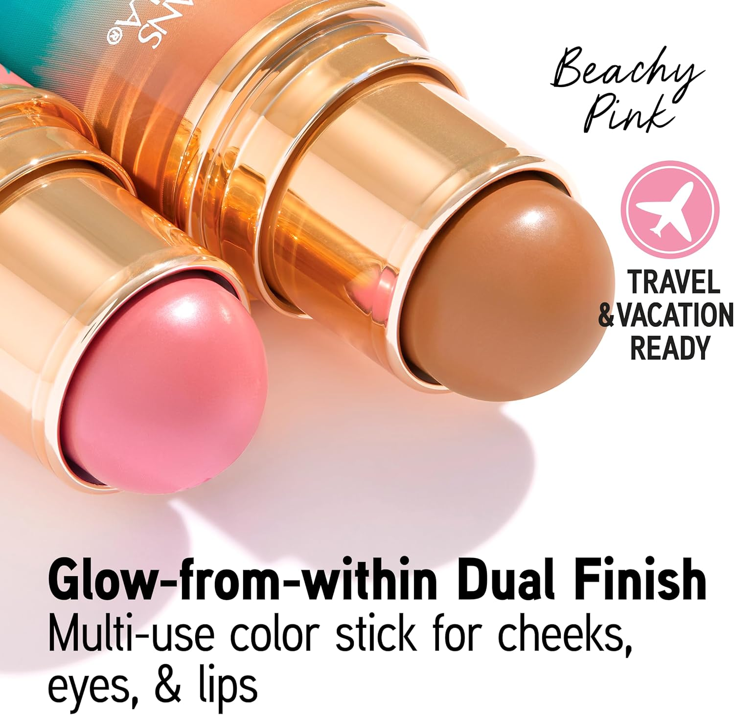 Physicians Formula Butter Glow & Go Multiuse Stick, Ultra-Creamy Radiant Finish Formula with Murumuru Butter, Vegan & Cruelty-Free- Beachy Pink