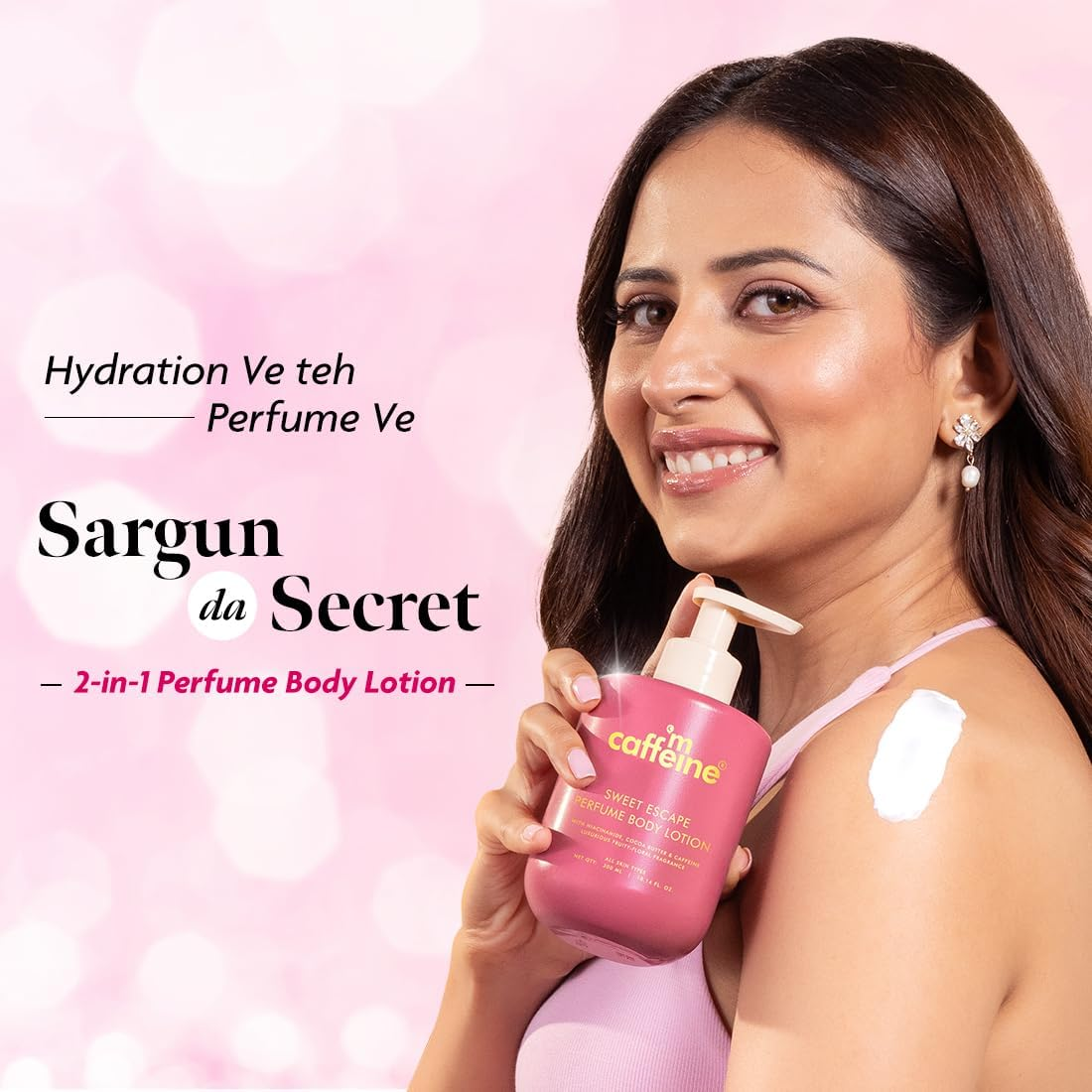 Mcaffeine Sweet Escape Perfume Body Lotion | Niacinamide Cocoa Butter & Shea Butter for Deep Moisturization | Lightweight, Non-Sticky | Fruity-Floral Fragrance | Body Lotion for Dry Skin - 300Ml image number 6