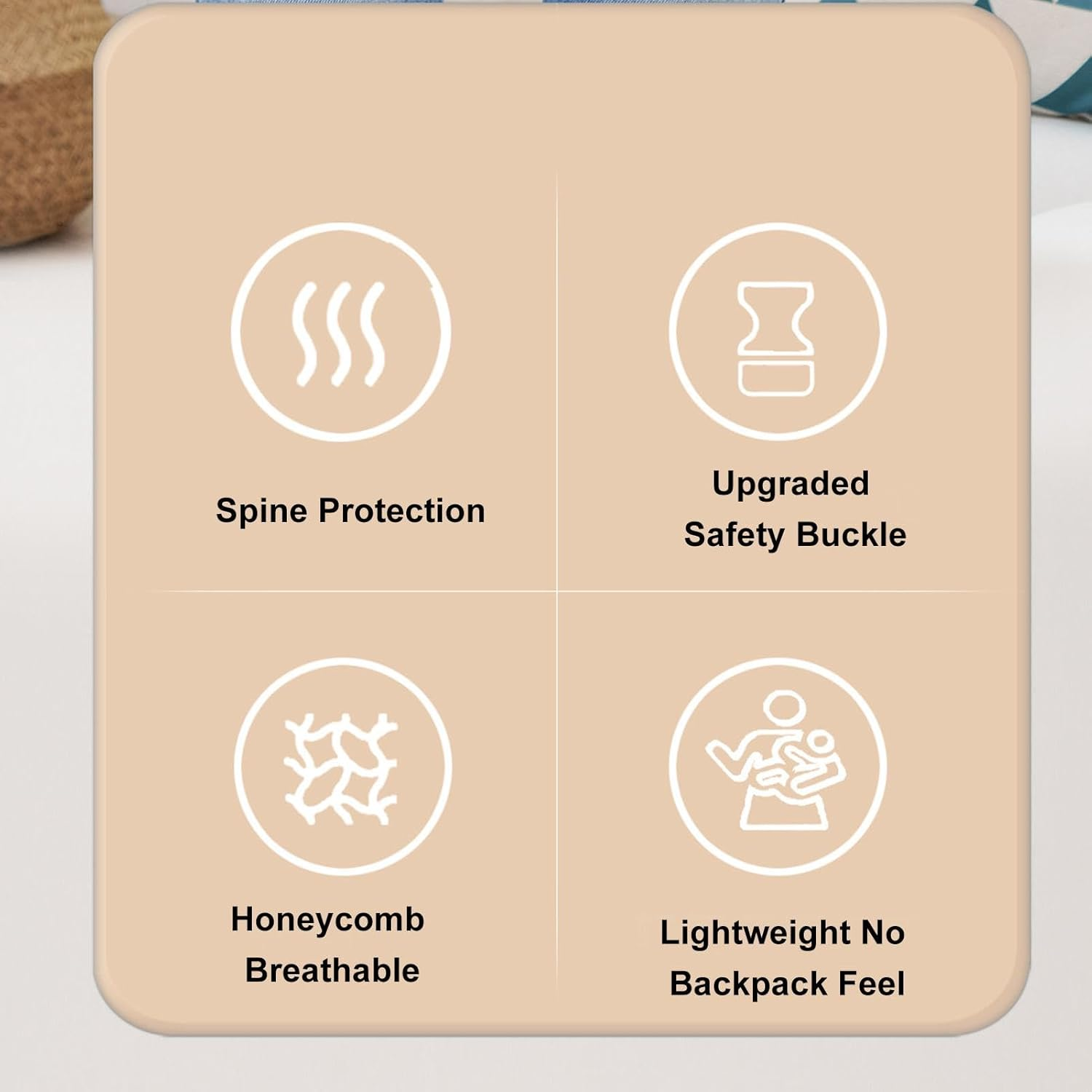 Misaakoeq Baby Holder Carrier | 1 Shoulder Toddler Carrier,Adjustable Baby Carrier Sling, Ergonomic Baby Hip Seat Carrier with Adjustable Patterned Strap for 20 Kg Baby - Geometry image number 7