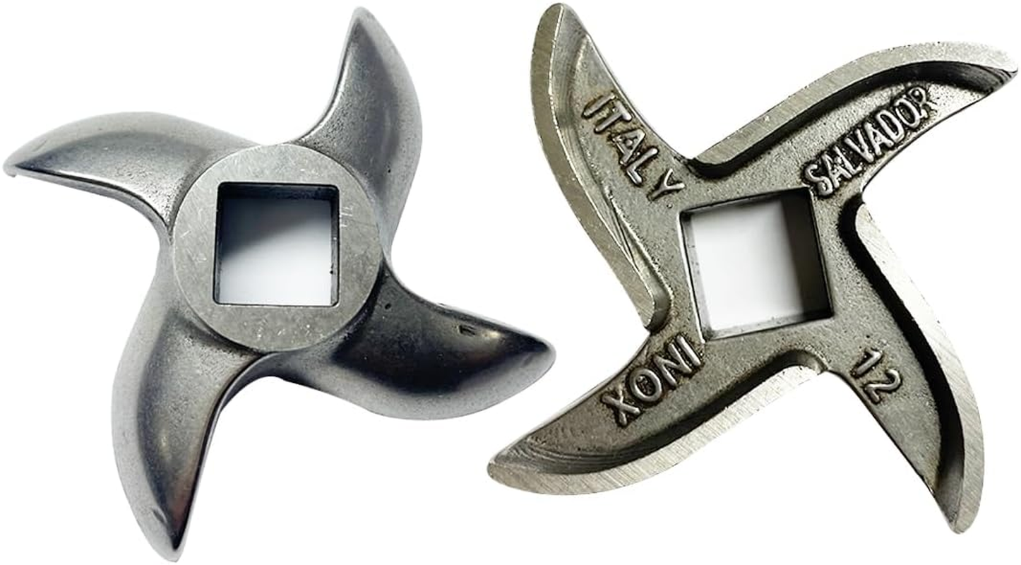 #12 Meat Grinder Blade Stainless Steel Knife Cutter Replacement, Please Check the Size and Shape(2 PCS) image number 4