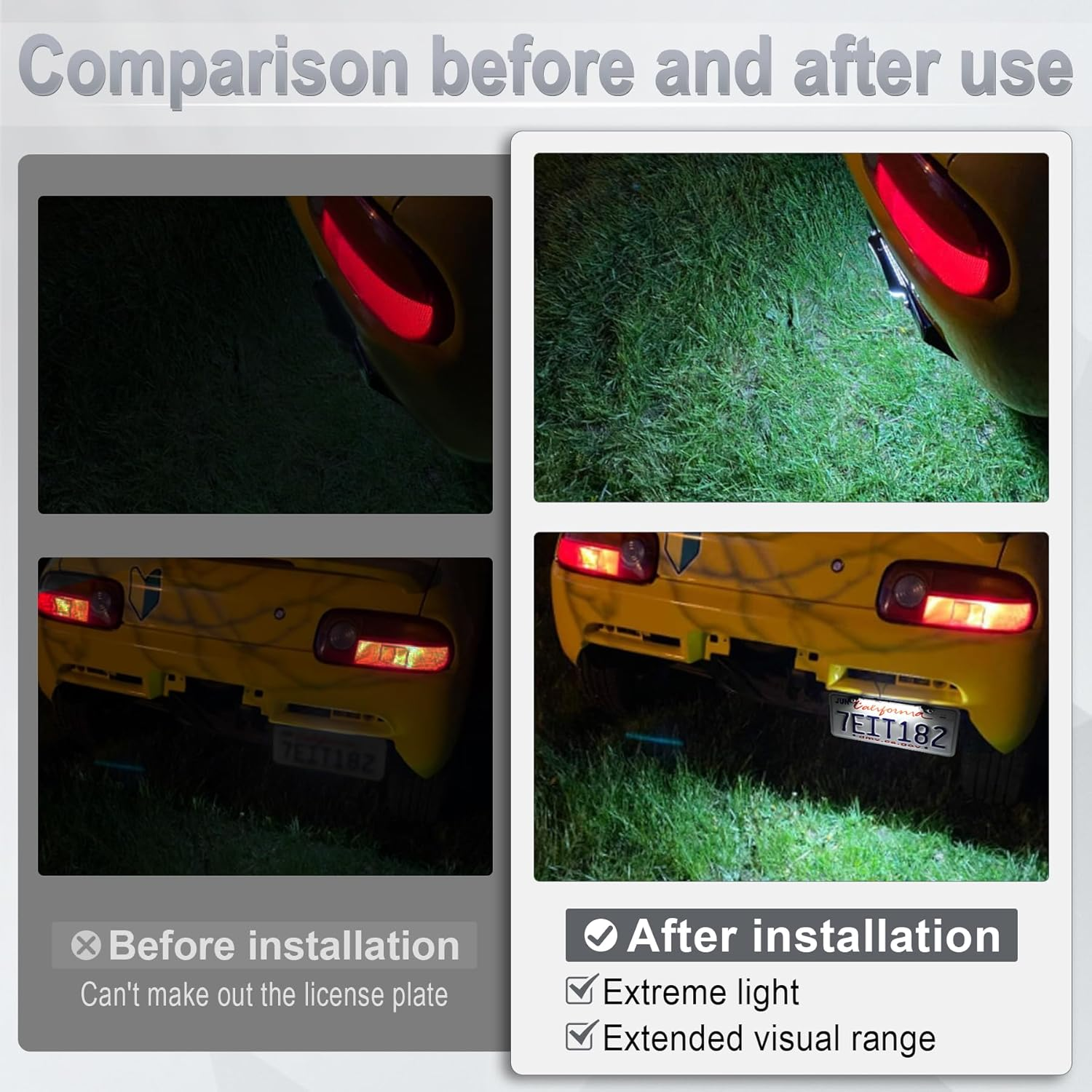 Livtee License Plate LED Light, Extremely Bright Assembly for Trailer UTV ATV Truck RV Boat, Xenon White(6000K) image number 1