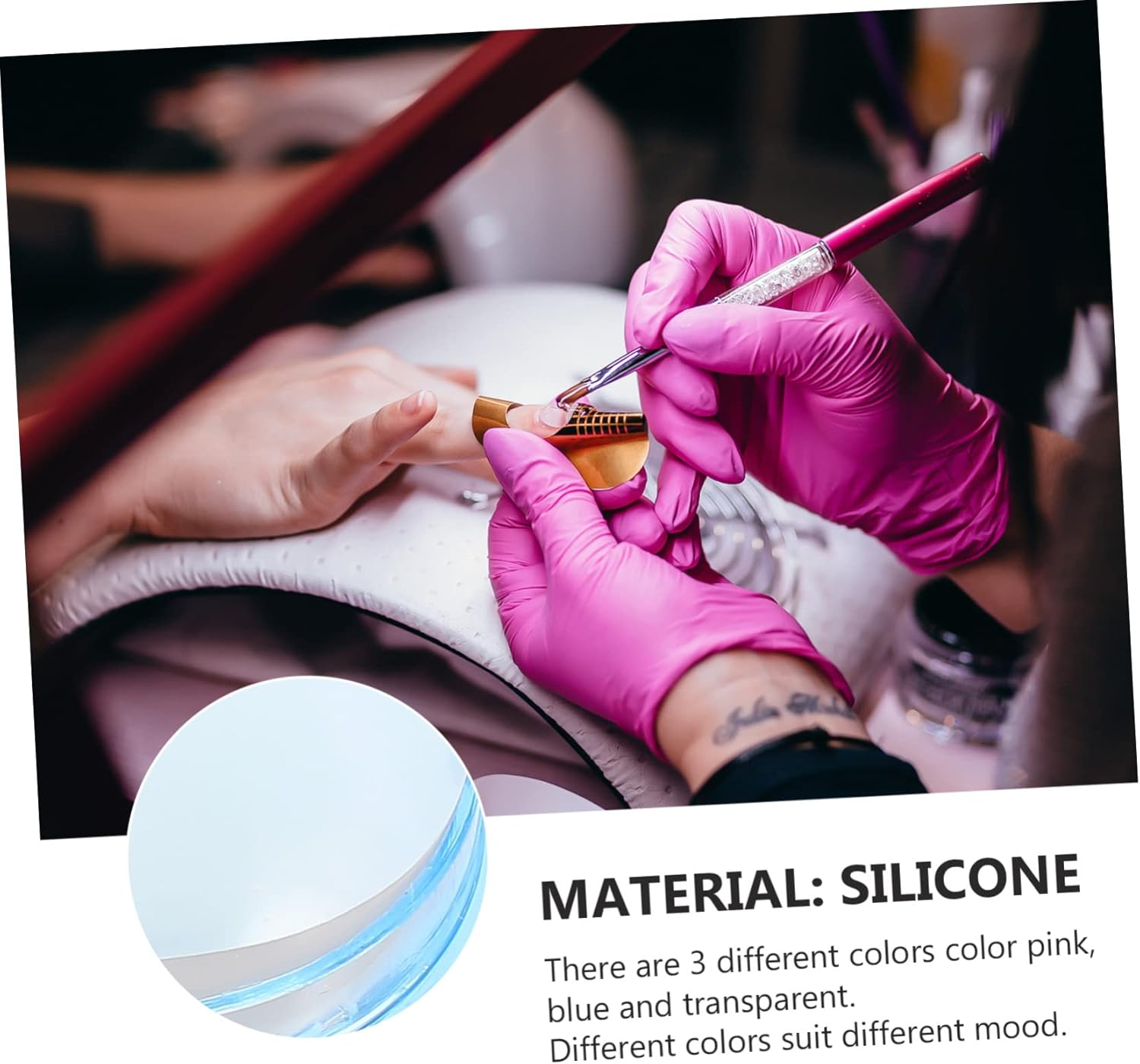 TOVINANNA 3Sets Nail Art Stamping Plates French Manicure Templates Nail Stencils Tools DIY Manicure Kit image number 1