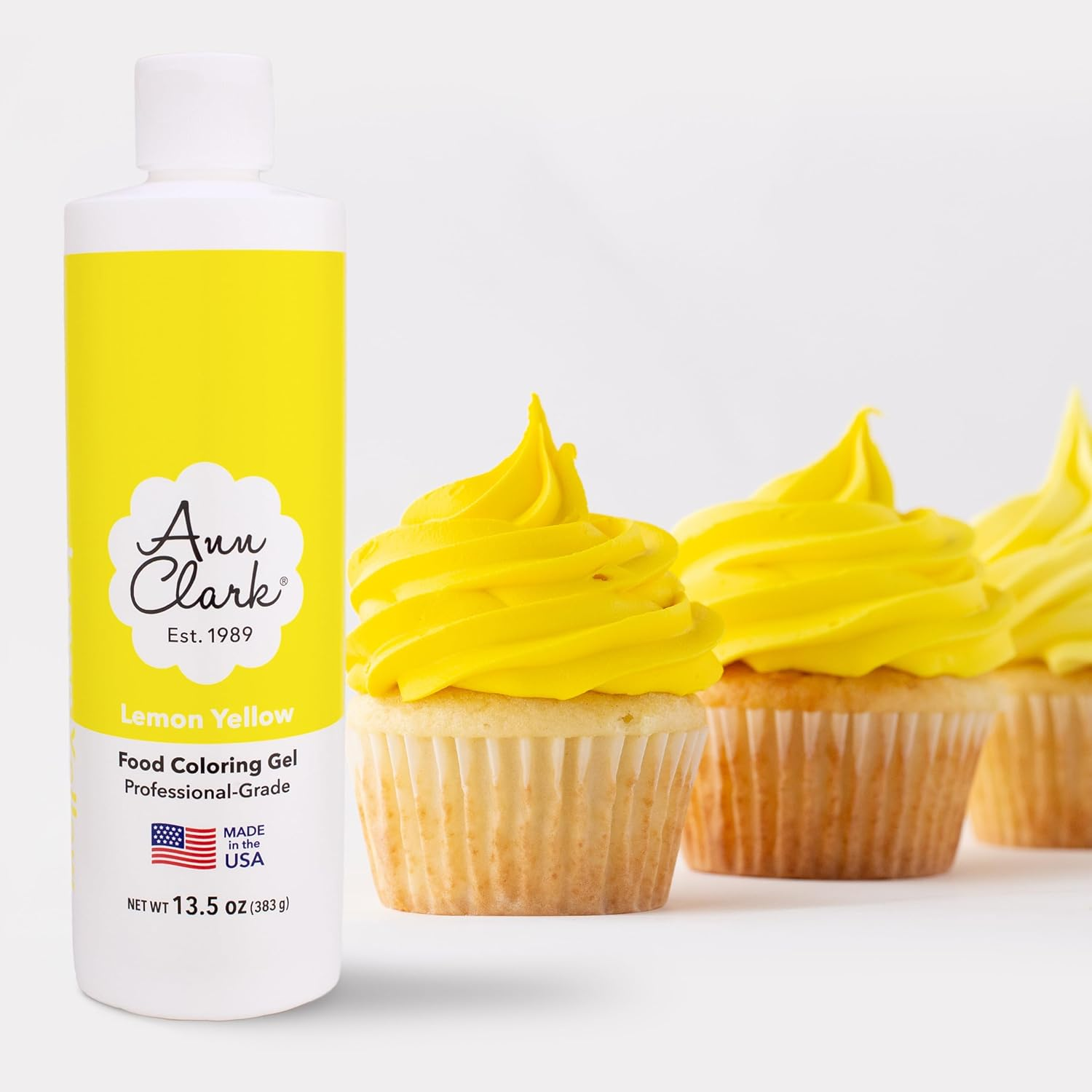 Ann Clark Lemon Yellow Food Coloring Gel Extra Large 13.5 Oz Professional Grade Made in USA image number 5