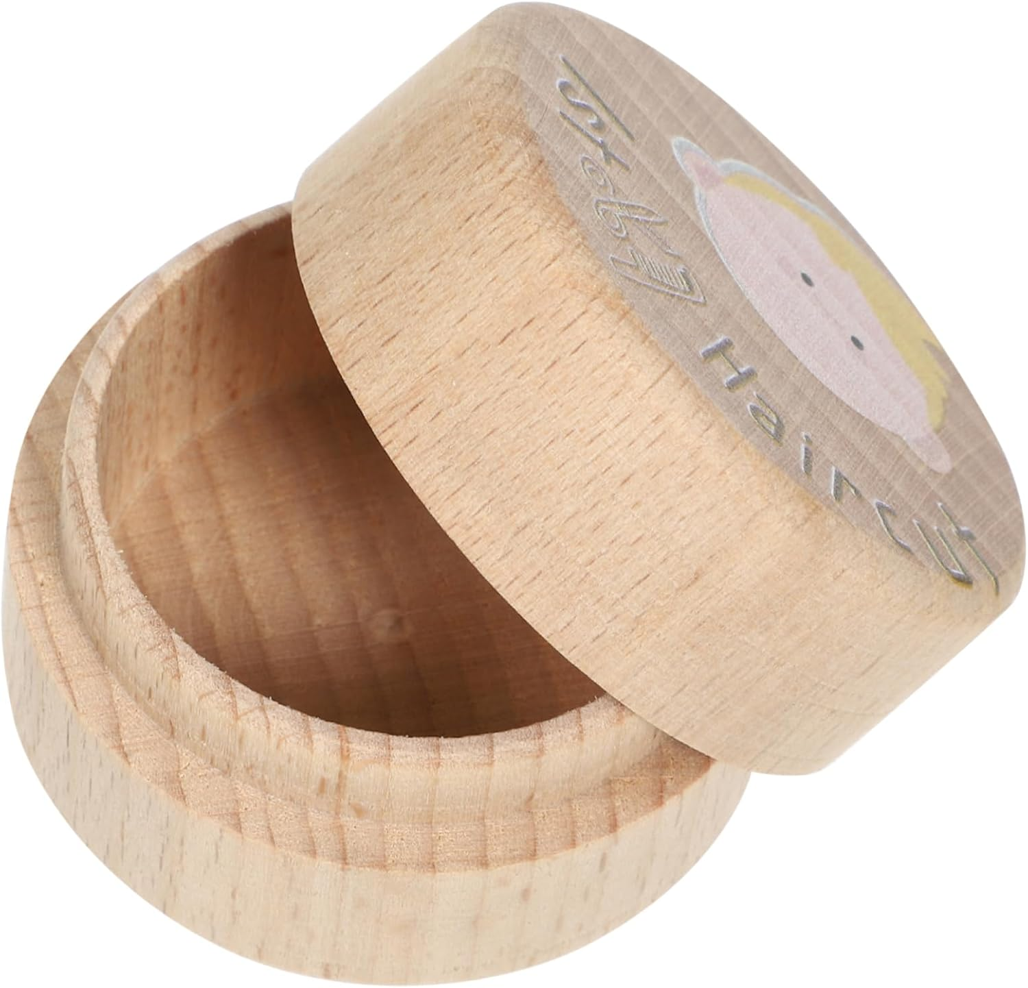 First Hair Keepsake Box Adorable Wooden Haircut Holder for Cherishing Memories for Showers Birthdays Versatile Storage for Treasures image number 1