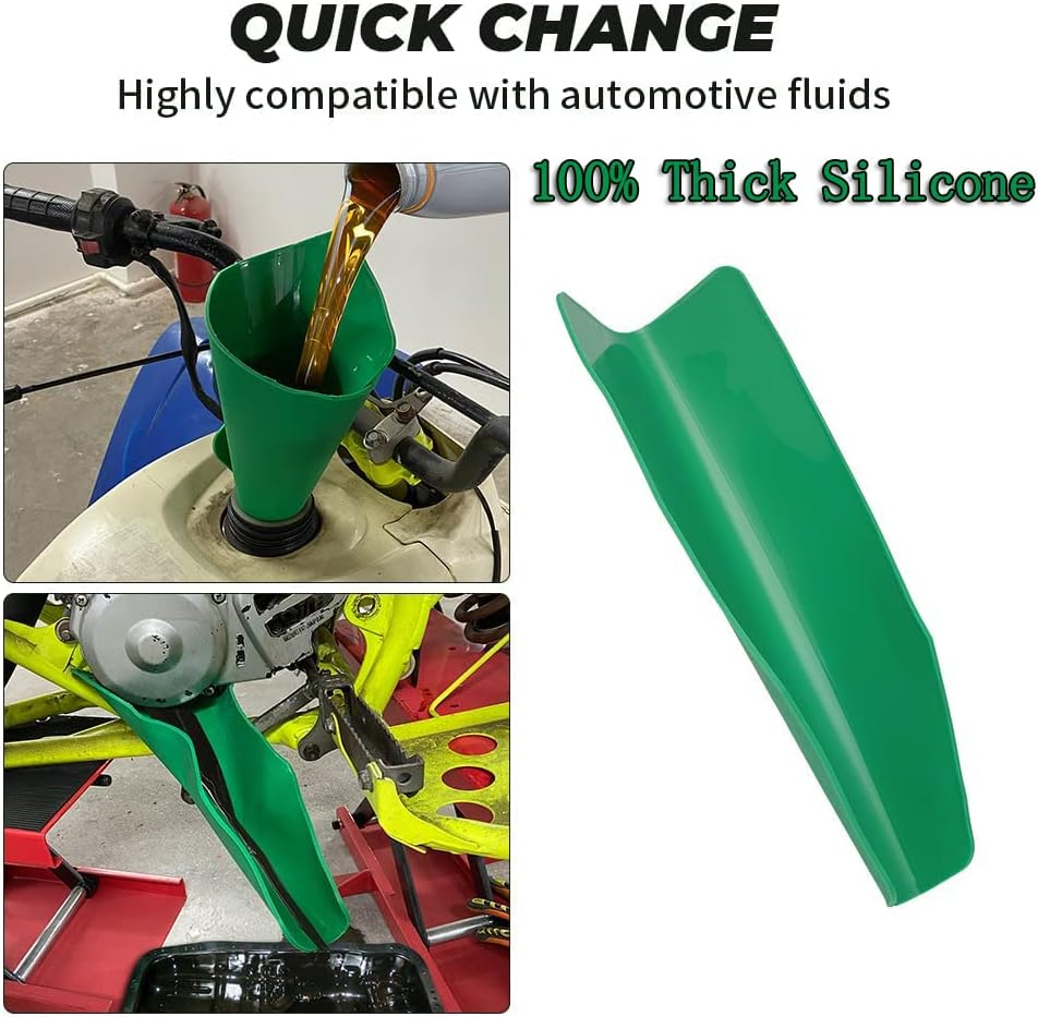 Upgrade Flexible Draining Tool Oil Funnel 100% Silicone Foldable Drainage Oil Guide Tool General Purpose Funnel Free Oil Filter Extended for Discharging Oil from Cars, Trucks, Motorcycles image number 2