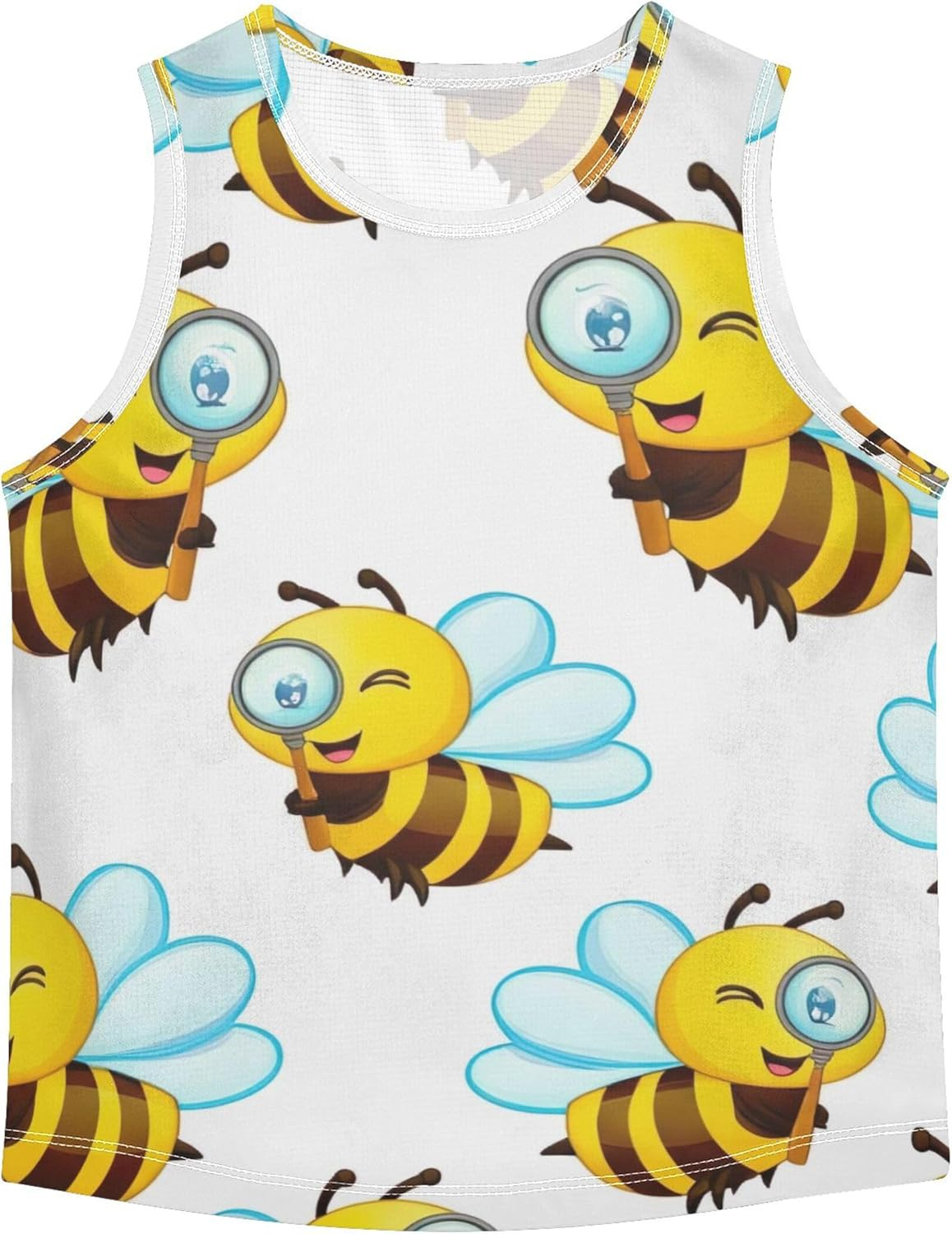 Joisal Cute Cartoon Bees Toddler Tank Tops Boys Kids T Shirts Teen 3T Graphic Children Girls Summer Muscle Tees Print