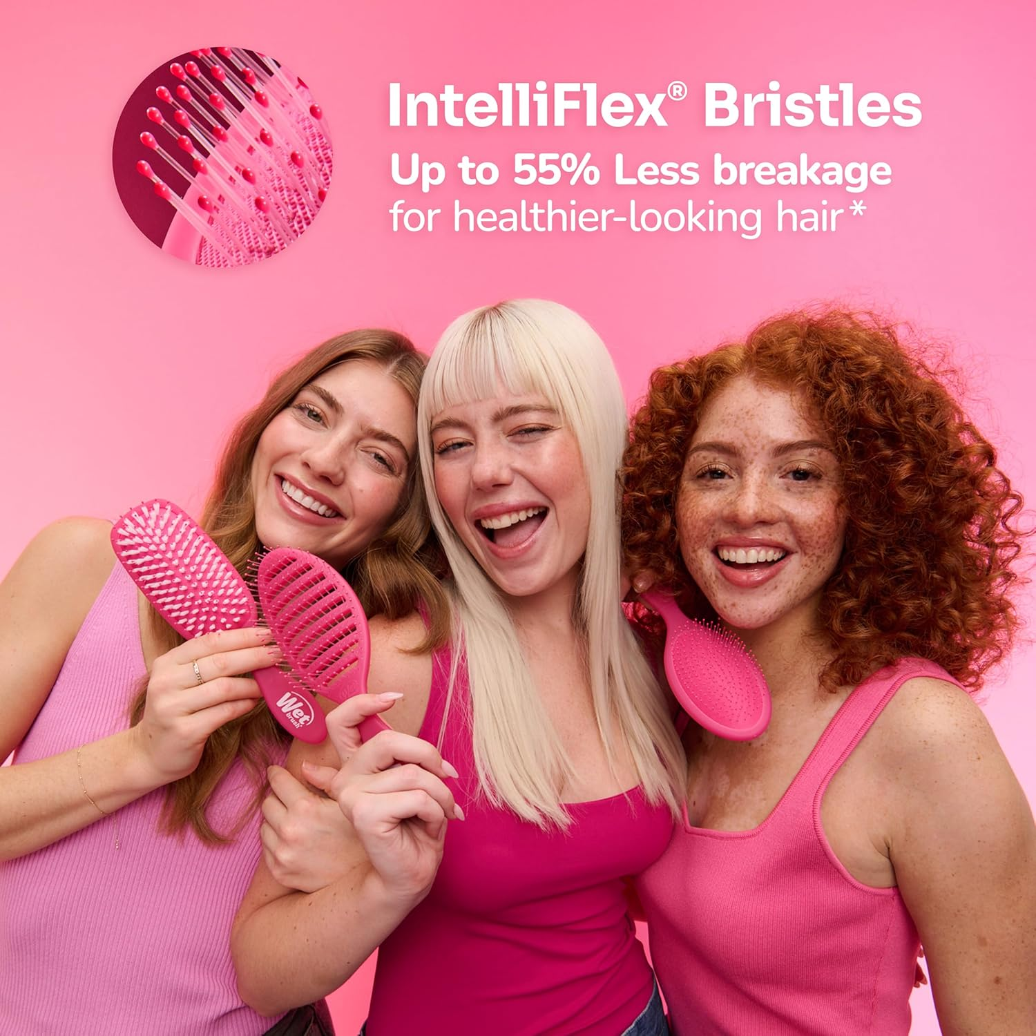 Wet Brush Disney Original Detangler Hair Brush, Cinderella (Elegant Princess) - Ultra-Soft Intelliflex Bristles - Detangling Brush Glides through Tangles (Wet Dry & Damaged Hair) - Women & Men image number 2