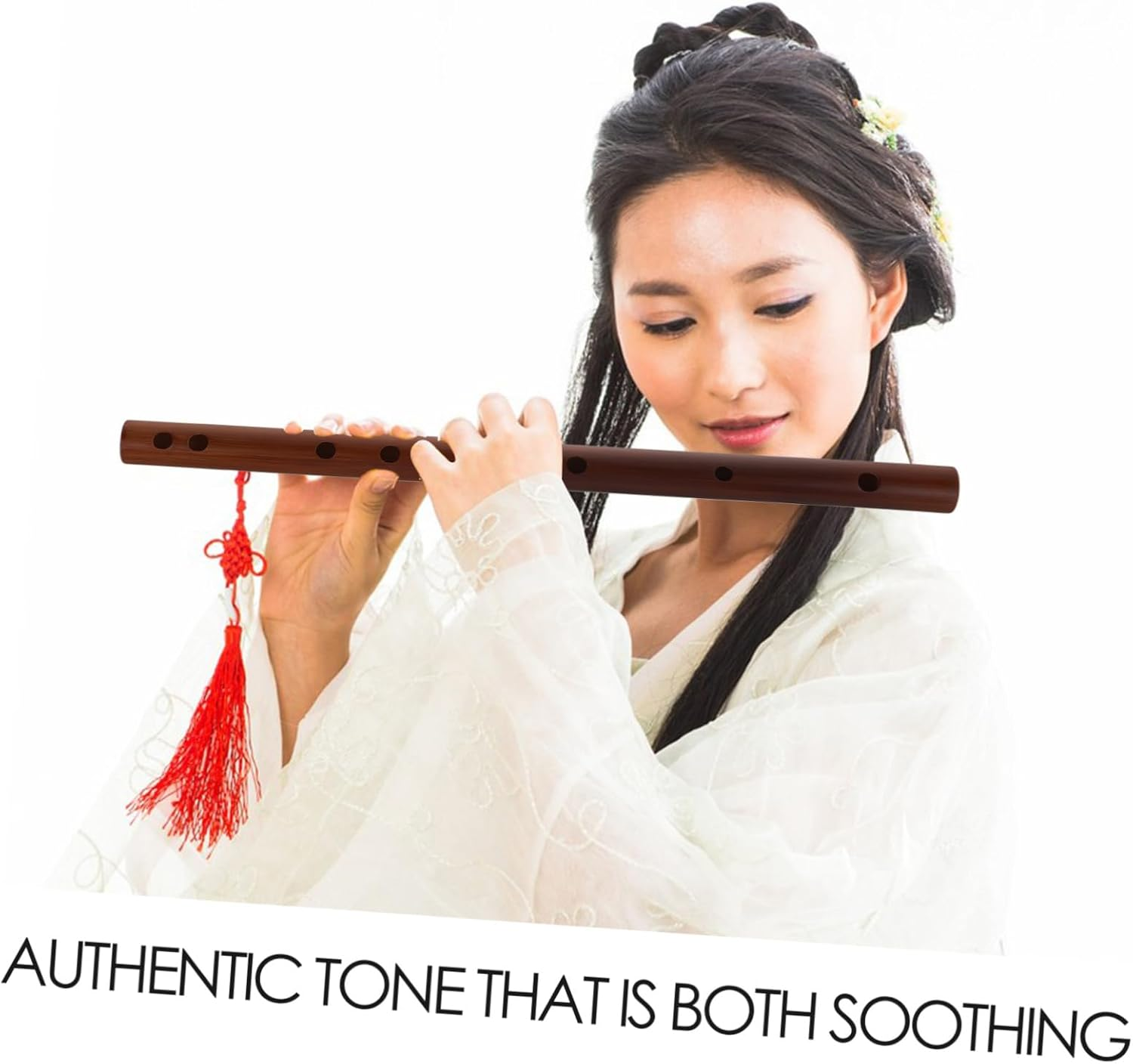 JEWEDECO Bamboo Flute for Adults Beginner Starter Traditional Small Piccolo Chinese Musical Instrument Woodwind Instrument Bansuri image number 5