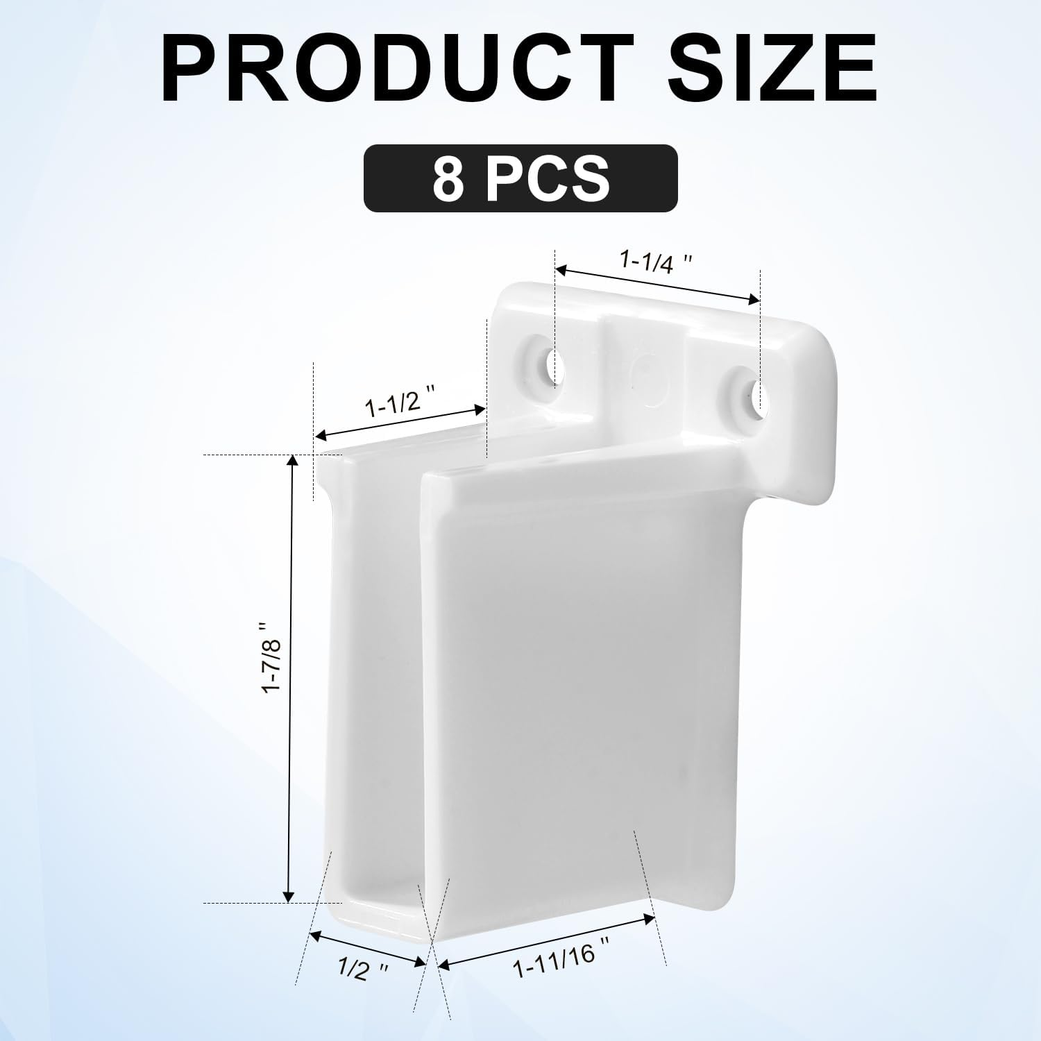 8Pcs Wire Shelf End Brackets, Heavy Duty Closet Shelves Brackets Wall Mount Brackets Wire Shelf Corner Support Bracket with Screws Expansion Anchors for Shelves Closet image number 5