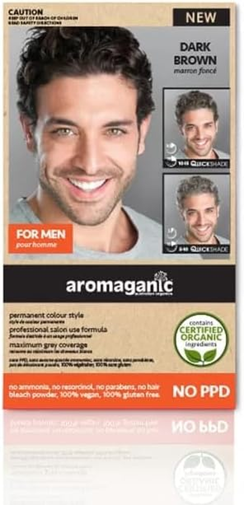 AROMAGANIC Vegan Mens 3.0N Dark Brown Natural