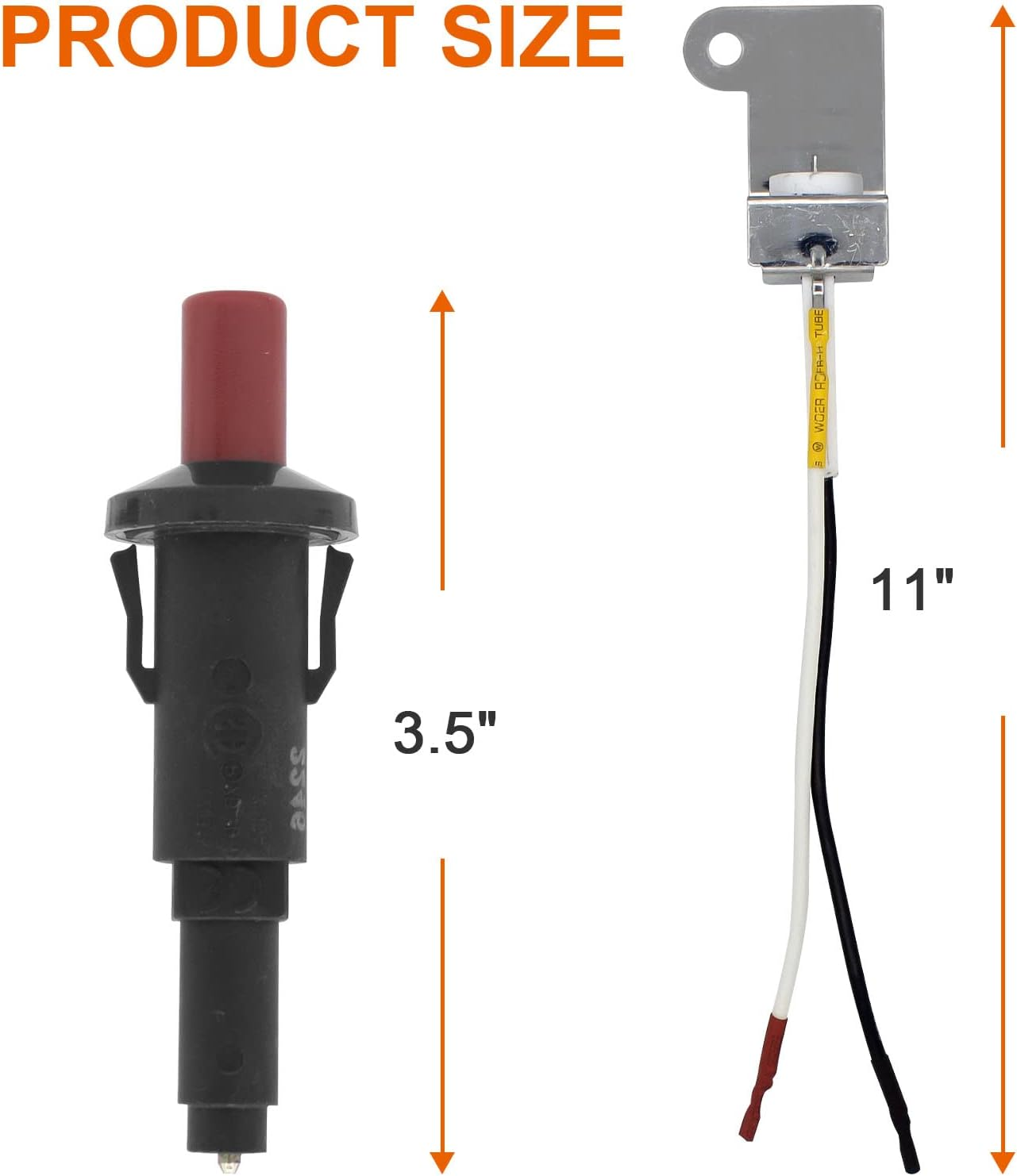 Delsbbq Grill Ignitor Kit for Weber Q300 Q3000 Gas Grills, 60092 Fire Starter Replacement Part for Weber Q300 424001 426001 Gas Grill image number 2