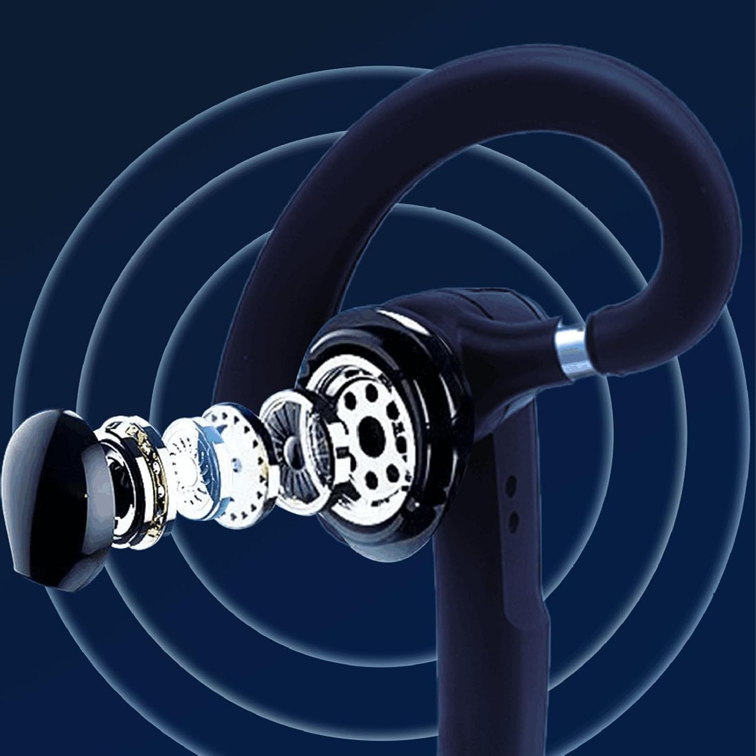 Bluetooth Headset, Wireless Bluetooth Earbuds, Hands-Free Headphones with Built-In Microphone for Driving/Business/Office, Compatible with Ios and Android Phones image number 6