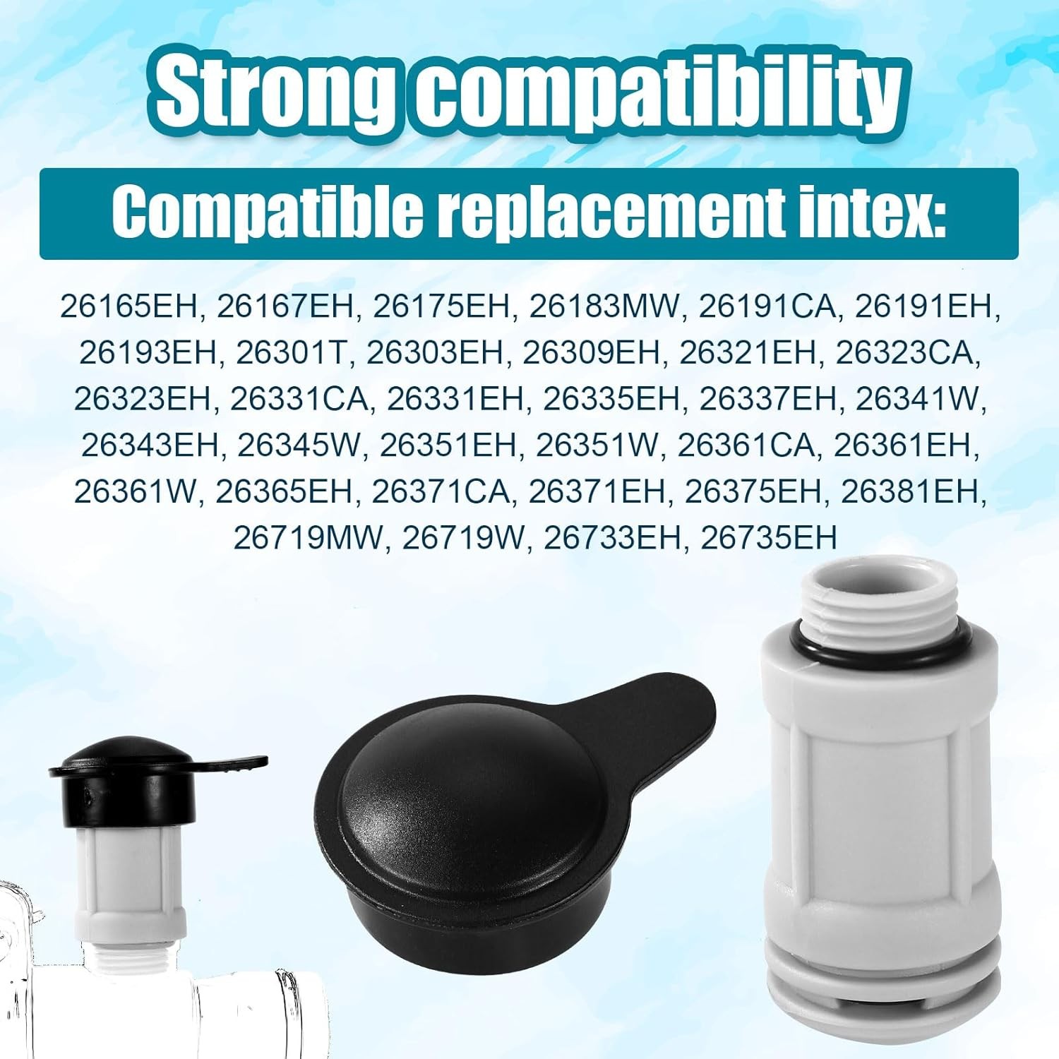 12363 12373 Air Jet Valve & Jet Valve Cap, Pool Air Induction Valves Replacement Parts for above Ground Swimming image number 6