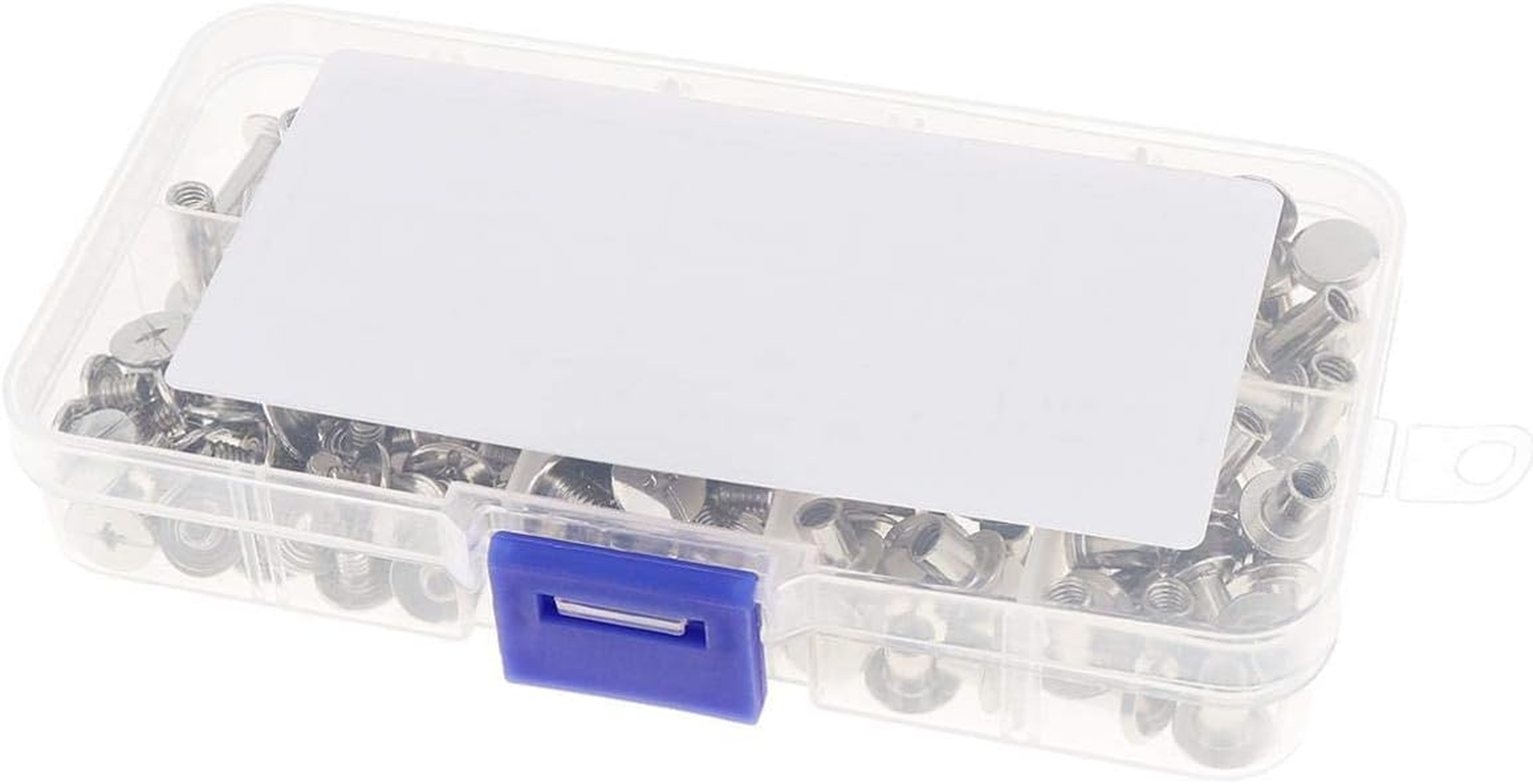 150Pcs Chicago Binding Screw Set, M4 M5 Stainless Steel round Cross Head Book for Scrapbook, Photo Album and DIY Handbags image number 5