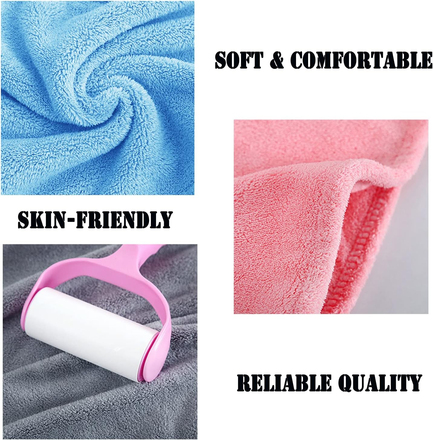 ELLEWIN Microfiber Hair Towel Wrap for Women 3 Pack,Hair Drying Turban with Button,Anti Frizz,Super Absorbent Quick Dry Hair Towels for Long Thick Short Hair image number 5