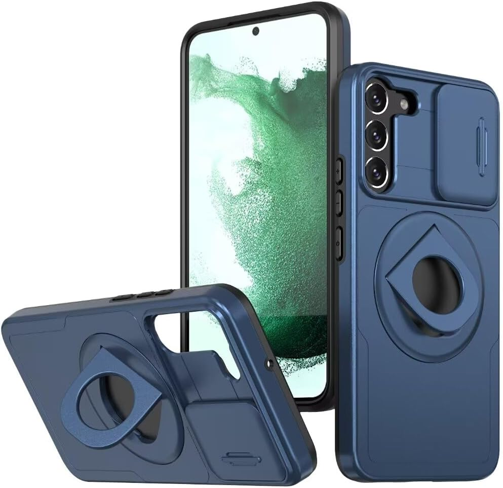 ATISIJIE Magnetic Case for Samsung Galaxy S23Plus, 360&deg; Metal Magnetic Ring Stand Shockproof Bumper Protective Case Scratch-Resistant Full Body Protection Mobile Phone Case for Samsung Galaxy S23Plus