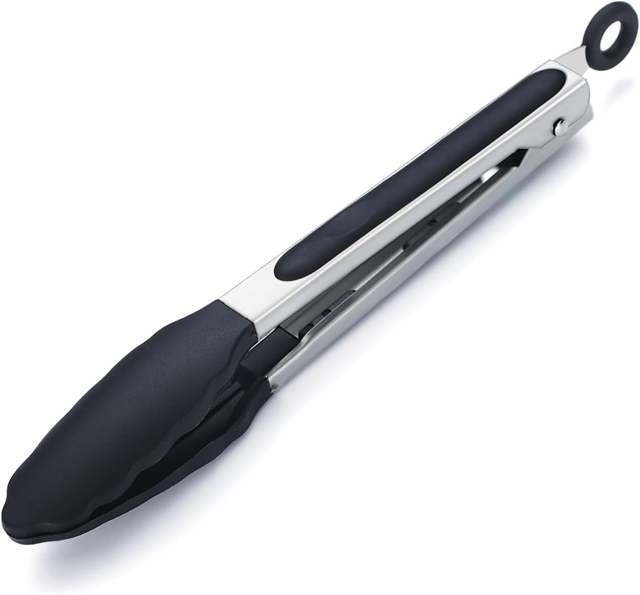 Premium Stainless Steel Locking Kitchen Tongs with Silicon Tips 23Cm/9", Berglander Heavy Duty Good Locking Food Tongs Non-Slip Grip Cooking Tong image number 1