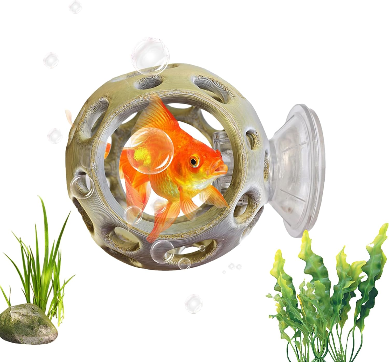 Frxib Betta Cave - Small Suction Cup Hiding Cave,Betta Shrimp Hiding Habitat Decoration | for Aquatic Pets Cichlids Home Dorm Apartment Office image number 6