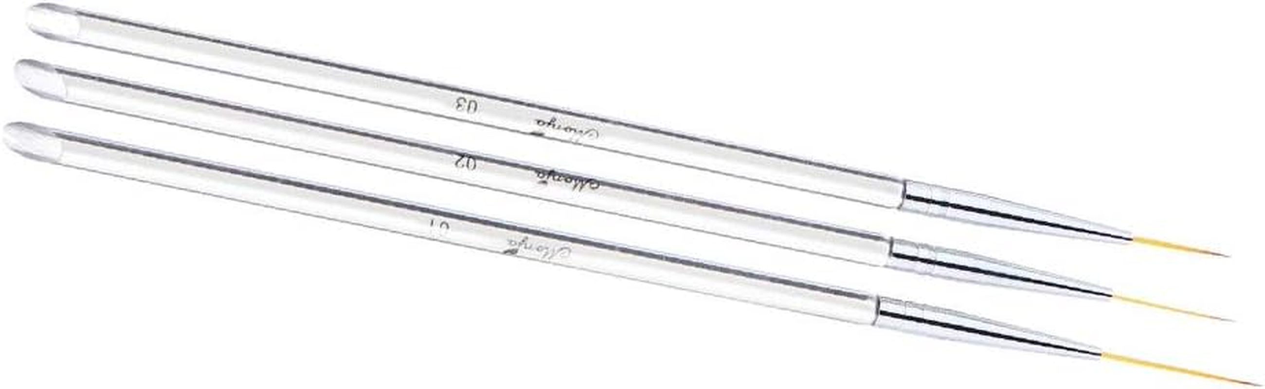 3X 15/18/20Mm Pro UV Gel Polish Nail Art Paint Drawing Detailing Brushes Set image number 6