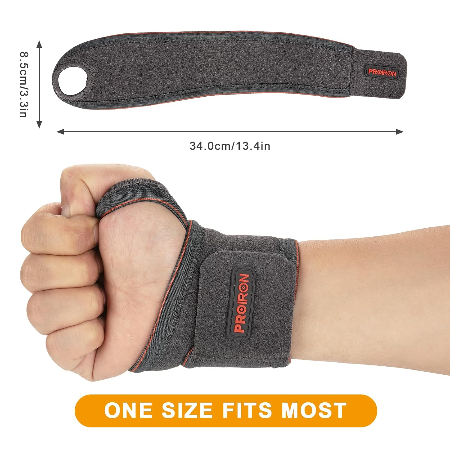 PROIRON Wrist Supprot Wrist Compression Strap and Wrist Brace Sport for Fitness, Weightlifting, Tendonitis, Carpal Tunnel Arthritis, Pain Relief-Wear Anywhere-Adjustable (Single/Pair) image number 5