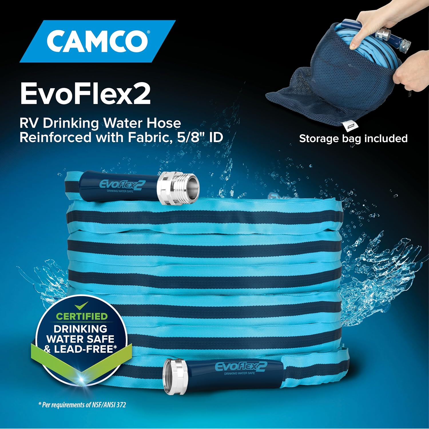 Camco 22579: Evoflex2-50' Drinking Water Hose, Fabric Reinforced image number 6