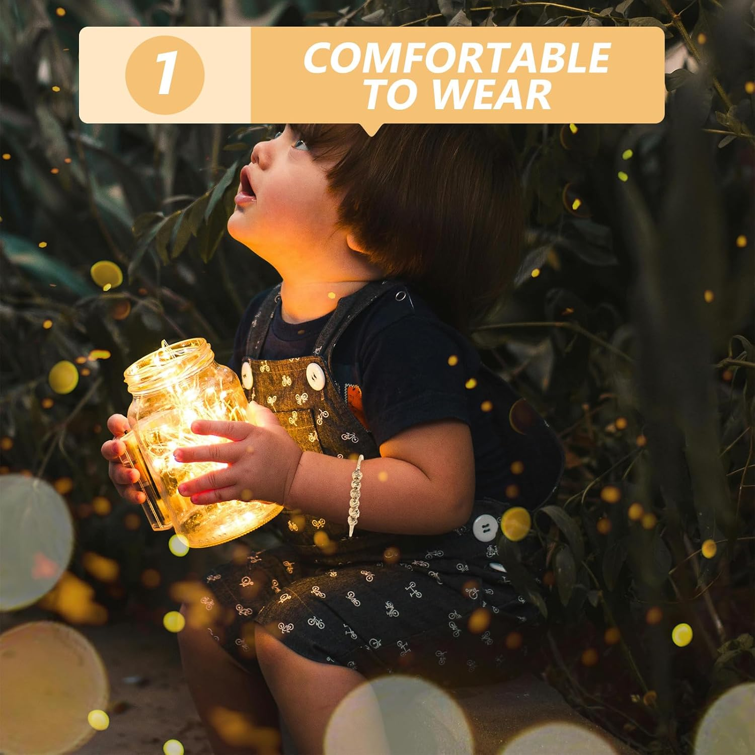 BESPORTBLE 2Pcs Baby Jewelry: Adjustable Baby Bangle Bracelet/Anklet for Infant Girls and Boys - Golden Plated Bangle for Birthday New Year - Infant Jewelry image number 6