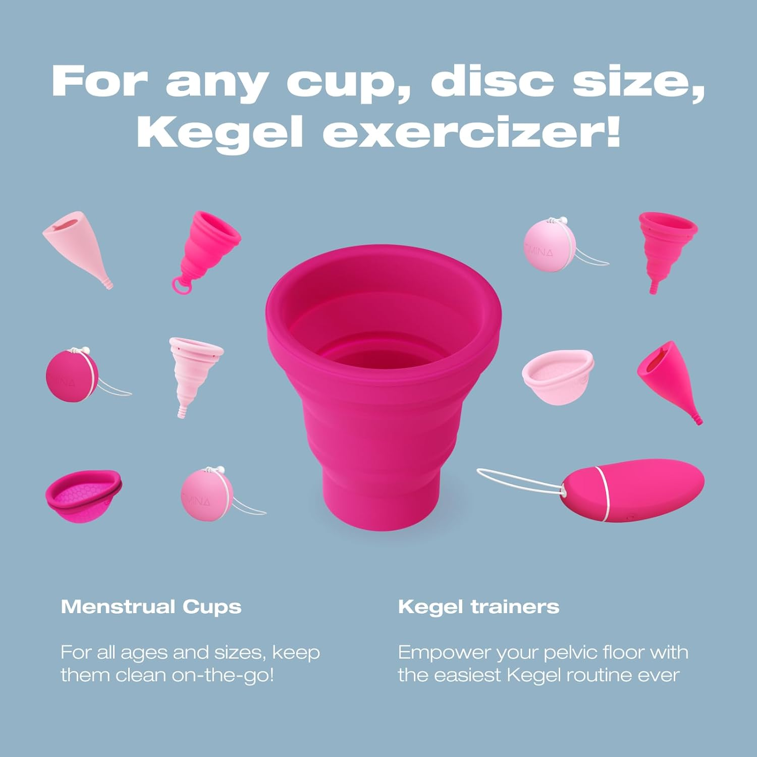 Intimina Sterilizing Cup - Collapsible Container for On-The-Go Menstrual Cups Sterilization, Menstrual Cup Sterilizer, Period Cup Sterilizer, Copa Menstrual Kit image number 3